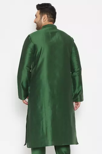 Men's green viscose blend kurta