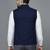 Men blue chex nehru jacket
