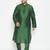 Men's green viscose blend kurta