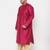 Men's frusia and gold viscose blend kurta and dhoti set