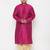 Men's frusia and gold viscose blend kurta and dhoti set