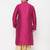 Men's frusia and gold viscose blend kurta and dhoti set
