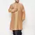 Men's rose gold and navy blue viscose blend kurta and dhoti set