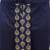 Men's rose gold and navy blue viscose blend kurta and dhoti set