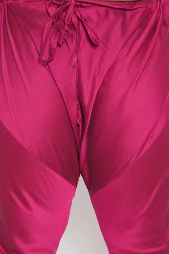 Men's fushia pink viscose blend kurta pyjama set
