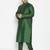 Green viscose blend kurta pyjama set
