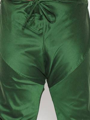 Green viscose blend kurta pyjama set 5