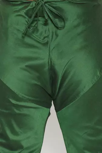 Green viscose blend kurta pyjama set