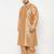 Men's rose gold silk blend kurta and dhoti set
