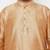 Men's rose gold silk blend kurta and dhoti set