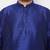 Men's blue and white silk blend kurta and dhoti set