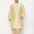 Men's gold silk blend kurta and dhoti set