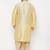 Men's gold silk blend kurta and dhoti set
