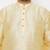 Men's gold silk blend kurta and dhoti set