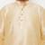Men's gold and maroon silk blend kurta and dhoti set
