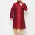 Men's maroon and gold silk blend kurta and dhoti set