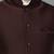 Men maroon solid nehru jacket with self shine
