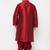 Men's maroon silk blend kurta and dhoti set
