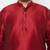 Men's maroon silk blend kurta and dhoti set