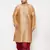 Men's rose gold and maroon silk blend kurta and dhoti set
