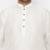 Men's white and maroon silk blend kurta and dhoti set