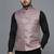 Men pink ethnic motif jacquard nehru jacket
