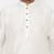 Men's white silk blend kurta and dhoti set