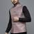 Men pink ethnic motif jacquard nehru jacket