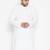 Men's white silk blend kurta