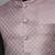 Men pink ethnic motif jacquard nehru jacket