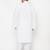 Men's white cotton blend kurta pyjama set