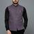 Men lavender ethnic motif jacquard nehru jacket