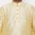 Men's gold and navy blue silk blend kurta and dhoti set
