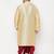 Men's gold and maroon silk blend kurta and dhoti set