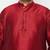 Men's maroon and gold silk blend kurta and dhoti set