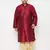 Men's maroon and gold silk blend kurta and dhoti set