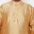 Men's rose gold and navy blue silk blend kurta and dhoti set