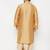Men's rose gold and gold silk blend kurta and dhoti set