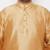 Men's rose gold and gold silk blend kurta and dhoti set