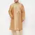 Men's rose gold and gold silk blend kurta and dhoti set
