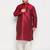 Men's maroon and cream silk blend kurta pyjama set