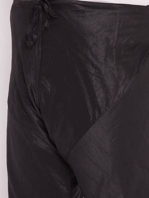 Men's black silk blend pyjama 4