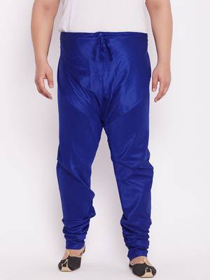 Men's royal blue silk blend pyjama 1