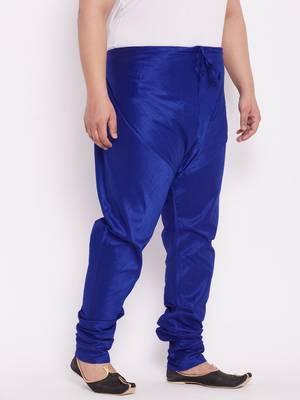 Men's royal blue silk blend pyjama 2