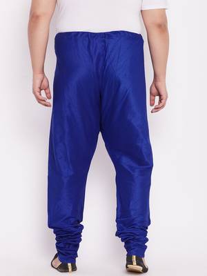 Men's royal blue silk blend pyjama 3