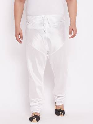 Men's white silk blend pyjama 1