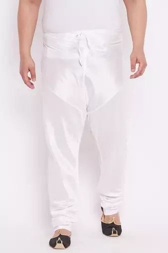Men's white silk blend pyjama