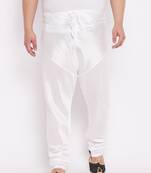 Men's white silk blend pyjama