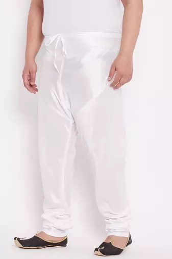 Men's white silk blend pyjama