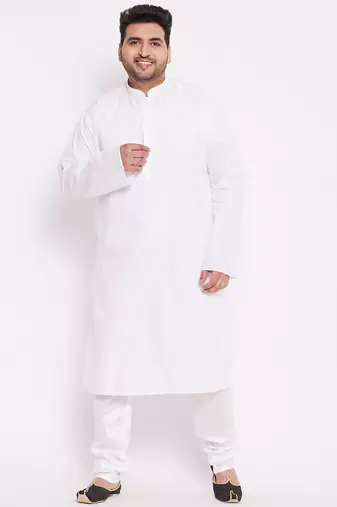 Men's white silk blend pyjama